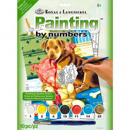 Pintar por Números Cachorro con Peluche