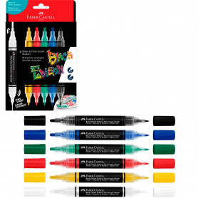 Set 6 Marcadores Colores Clásicos Black Edition Faber Castell
