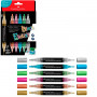 Set 6 Marcadores Colores Metálicos Black Edition Faber Castell