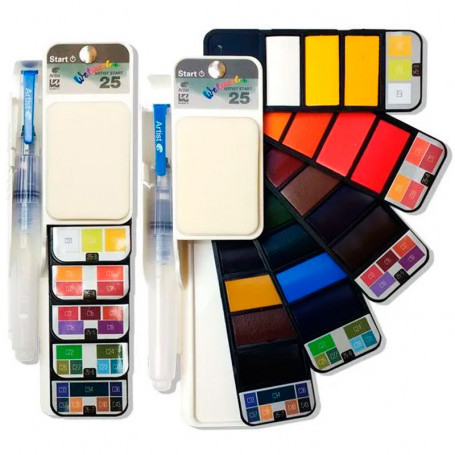 Caja Abanico Acuarelas Start Set de 25 Colores