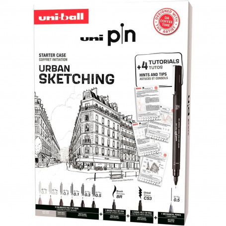 Set de Iniciación al Urban Sketching Uni Ball