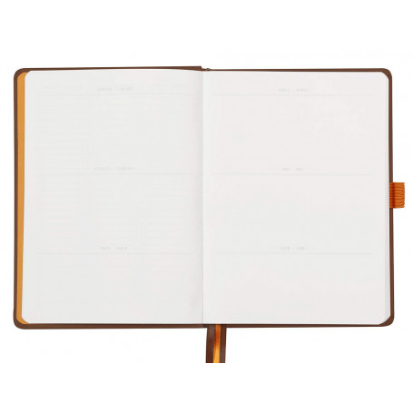 Cuaderno Tapa Dura Simil Piel y con Goma Elástica 90grs Rhodiarama