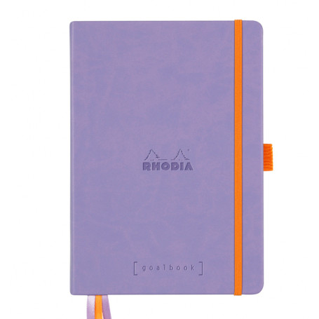 Cuaderno Tapa Dura Simil Piel y con Goma Elástica 90grs Rhodiarama