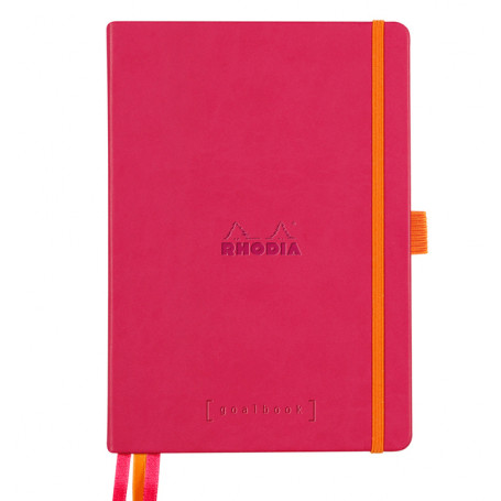 Cuaderno Tapa Dura Simil Piel y con Goma Elástica 90grs Rhodiarama