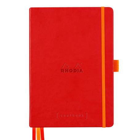 Cuaderno Tapa Dura Simil Piel y con Goma Elástica 90grs Rhodiarama