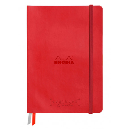 Cuaderno Pasta Dura simil piel Italiano Rojo Amapola Goalbook Rhodia
