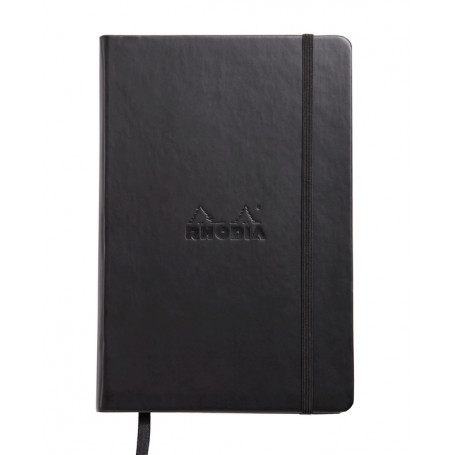 Cuaderno Rayado Tapa Dura 14x21 Rayado Negro Webnotebook Rhodia