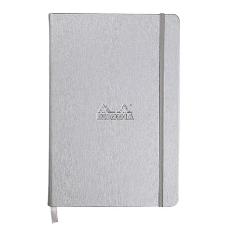Cuaderno Rayado Tapa Dura 14x21 Rayado Plata Webnotebook Rhodia