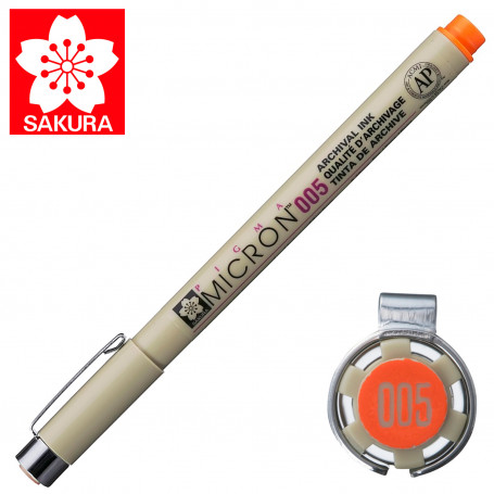 Rotulador Pigma Micron 005 Sakura Anaranjado