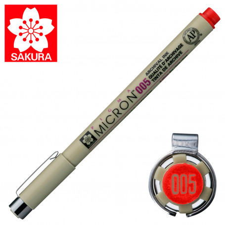 Rotulador Pigma Micron 005 Sakura Rojo