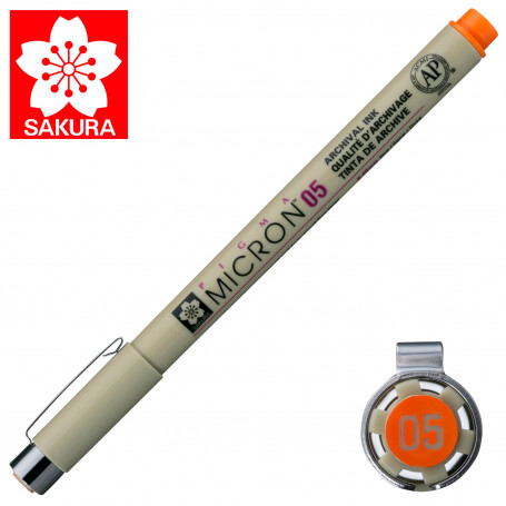 Rotulador Pigma Micron 05 Sakura Anaranjado