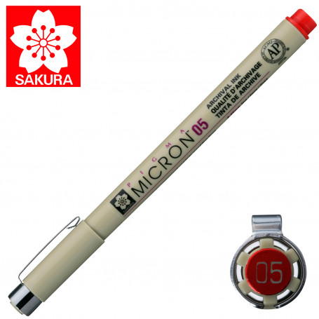 Rotulador Pigma Micron 05 Sakura Rojo