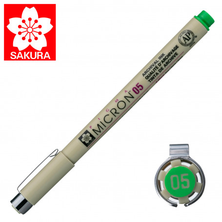 Rotulador Pigma Micron 05 Sakura Verde Fresco