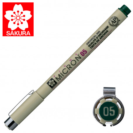 Rotulador Pigma Micron 05 Sakura Verde Cazador