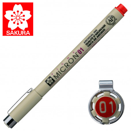 Rotulador Pigma Micron 01 Sakura Rojo