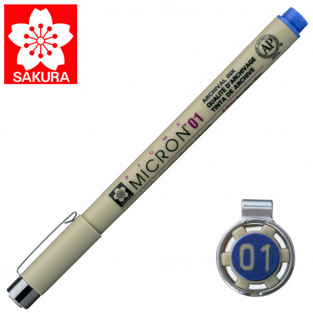 Rotulador Pigma Micron 01 Sakura Azul