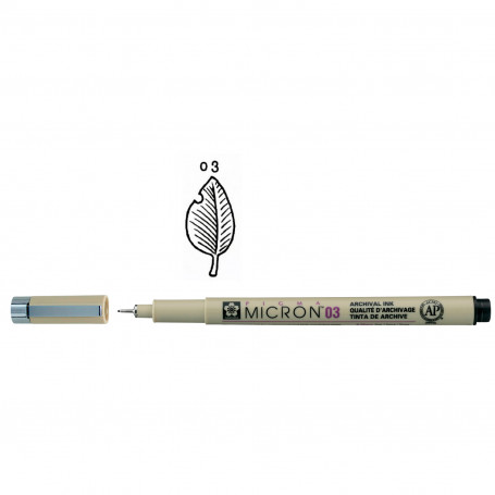 Rotulador Pigma Micron Negro Sakura Trazo 0,35 mm