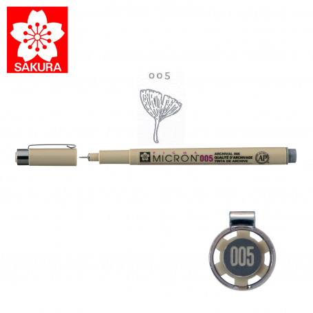 Rotulador Pigma Micron Sakura Gris Frío Trazo 0,20mm