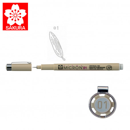 Rotulador Pigma Micron Sakura Gris Claro Frío Trazo 0,25mm