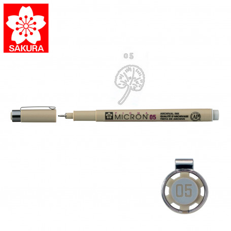 Rotulador Pigma Micron Sakura Gris Claro Frío Trazo 0,45mm