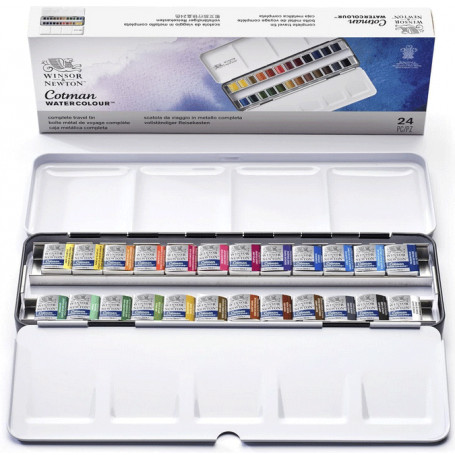 Caja de acuarelas winsor- newton- colores surtidos