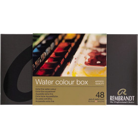Caja metálica de acuarela 48 colores Rembrandt