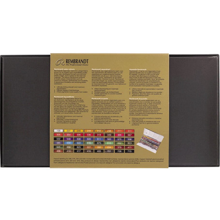 Caja metálica de acuarela 48 colores Rembrandt