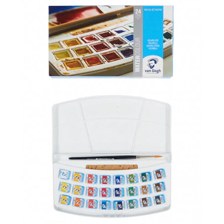 Caja de plástico de 24 colores