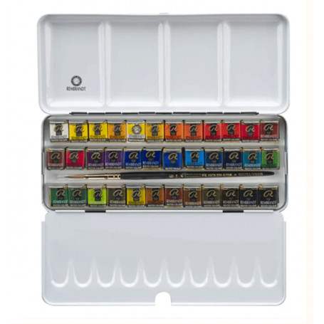 Caja Metálica de Acuarelas de 36 colores- con goma arábiga