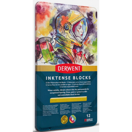 Caja Metal Inktense Barras de Tinta Solubles para tela 