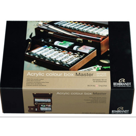 caja-master-acrilico-rembrandt+ material auxiliar
