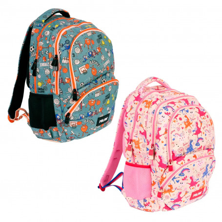Mochila Escolar 4 Cremalleras Milan
