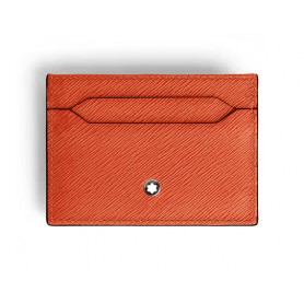 Tarjetero Piel para 5 tarjetas mandarina Sartorial