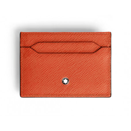 Tarjetero Piel para 5 tarjetas mandarina Sartorial