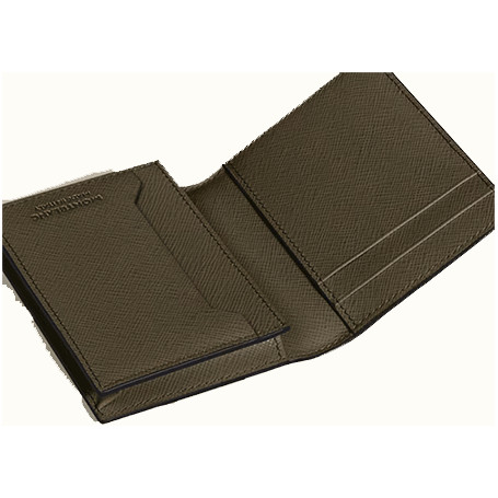 Minicartera 4 tarjetas piel Sartorial Khaki Saffiano