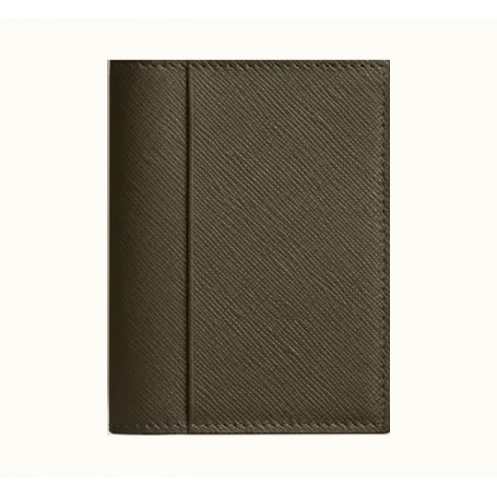 Tarjetero 4 tarjetas piel verde khaki