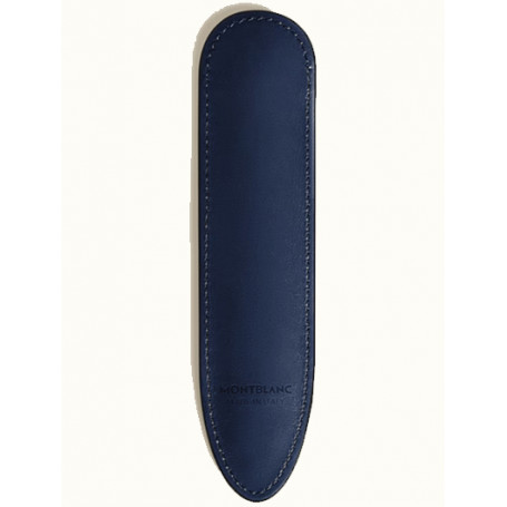 Funda piel 1 artículo Azul tinta con emblema