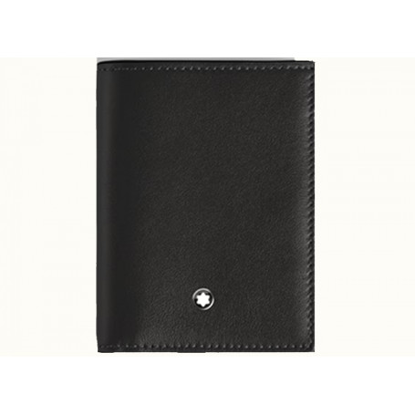 Mini Cartera 4 tarjetas Piel Soft Negro