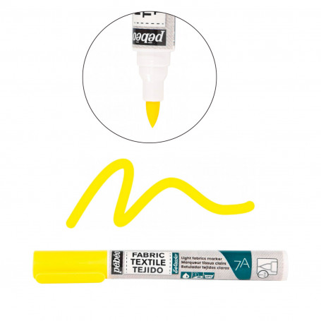 Rotulador Textil Punta Pincel Tejidos Claros 7A Pébéo Amarillo