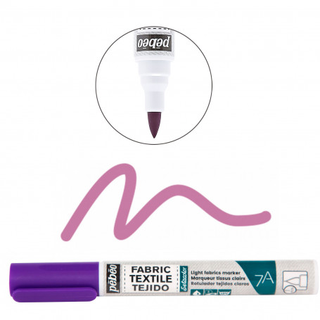 Rotulador Textil Punta Pincel Tejidos Claros 7A Pébéo Violeta