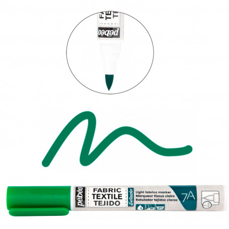 Rotulador Textil Punta Pincel Tejidos Claros 7A Pébéo Verde
