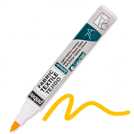 Rotulador Textil Punta Pincel Tejidos Claros 7A Pébéo Naranja Fluorescente