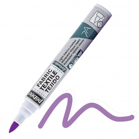 Rotulador Textil Punta Pincel Tejidos Claros 7A Pébéo Violeta Fluorescente