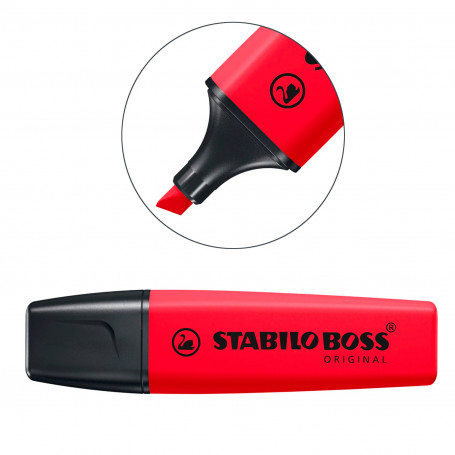 Marcador Flúor Rojo Real Stabilo Boss