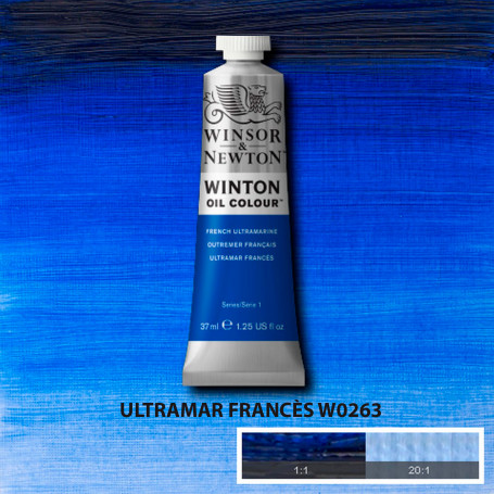  Óleo Winton Tubo 37 ml Azules y Verdes Winsor & Newton ULTRAMAR FRANCÈS W0263 