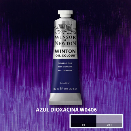  Óleo Winton Tubo 37 ml Azules y Verdes Winsor & Newton AZUL DIOXACINA W0406 