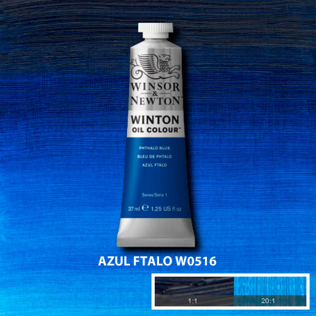  Óleo Winton Tubo 37 ml Azules y Verdes Winsor & Newton AZUL FTALO W0516 