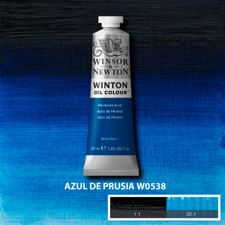  Óleo Winton Tubo 37 ml Azules y Verdes Winsor & Newton AZUL DE PRUSIA W0538 