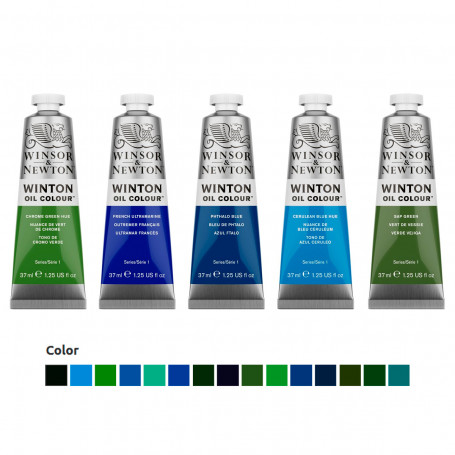  Óleo Winton Tubo 37 ml Azules y Verdes Winsor & Newton