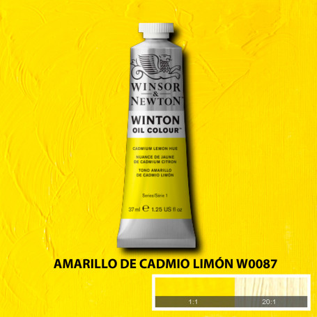 Óleo Winton Tubo 37 ml Amarillos Rojos y Malvas Winsor & Newton Amarillo de Cadmio Limón W0087